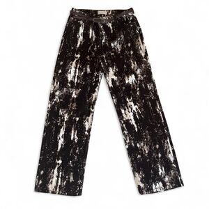 Zara Women's frocked animal print jeans